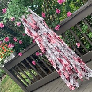 Semi Sheer skirted side ruffle bottom with mini